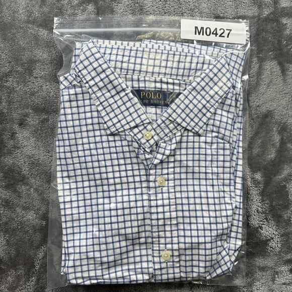 Polo Ralph Lauren Shirt Mens XL White/Blue Check Pattern Button Down Preppy - Picture 9 of 9
